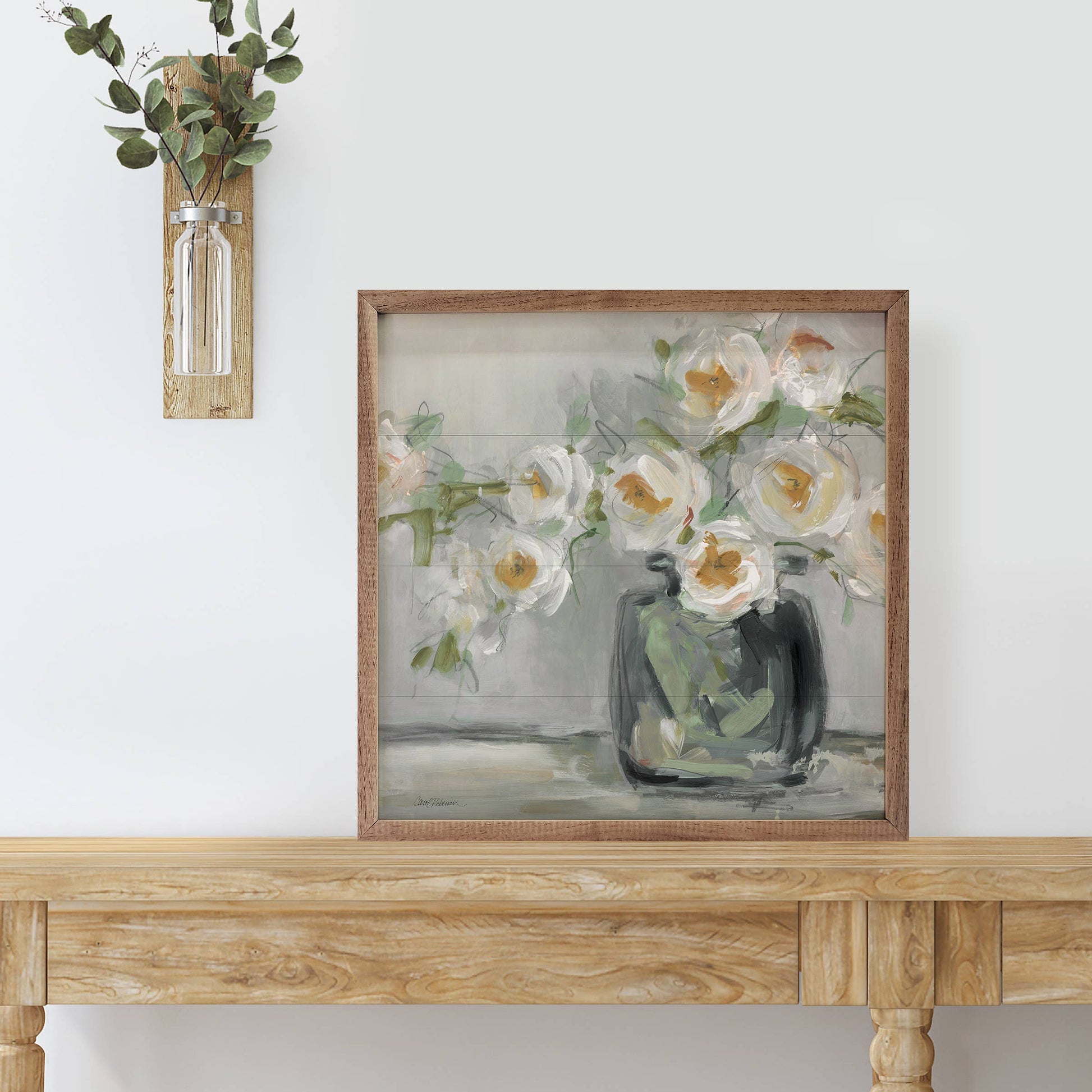 Floral Rhapsody 1 Wooden Sign 8x8