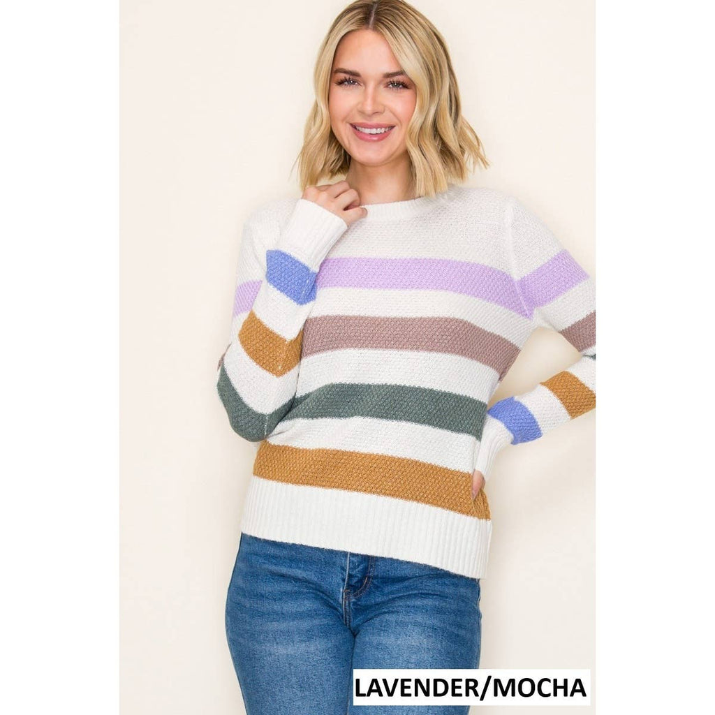 MULTI BOLD STRIPED SWEATER
