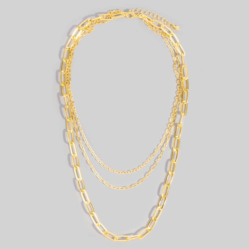 Triple Oval Chain Link Necklace