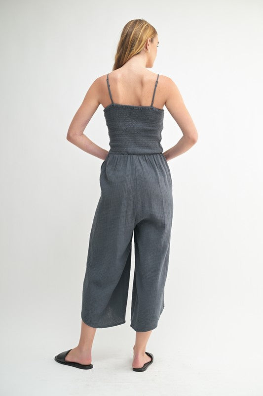 Tie front romper