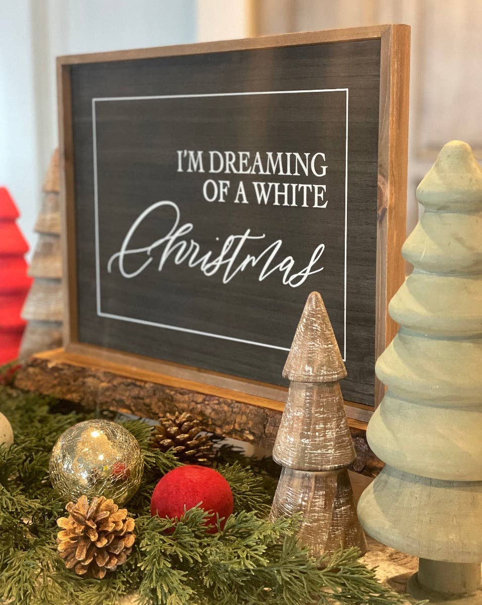 12" Green Tiered Christmas Wooden Tree