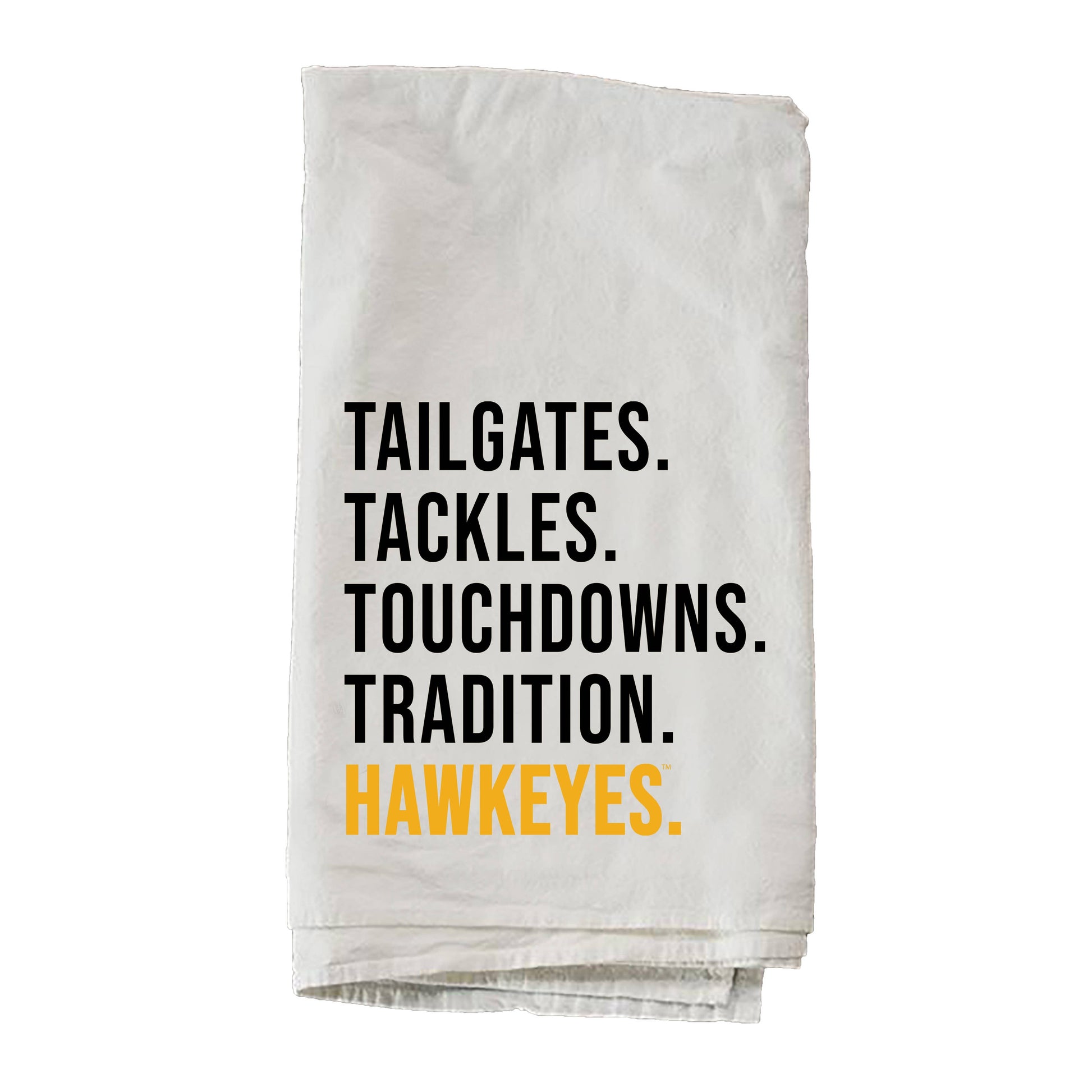 Tailgates Tackles University Of Iowa Towel: 27 x 27