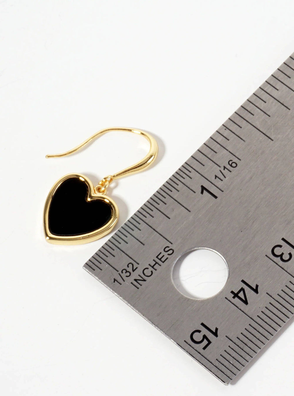 18K-Gold-Dipped 11Mm Heart Drop Dangle Earrings