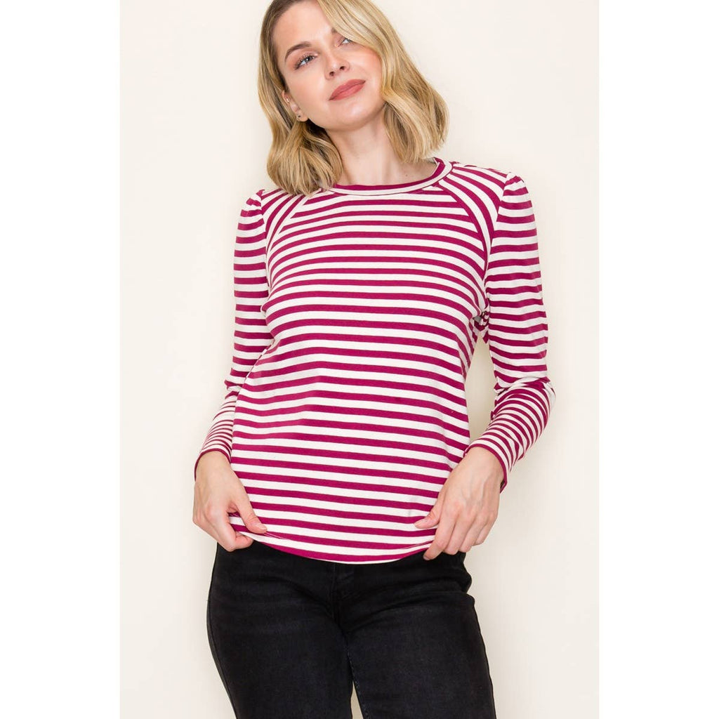 STRIPED KNIT TOP