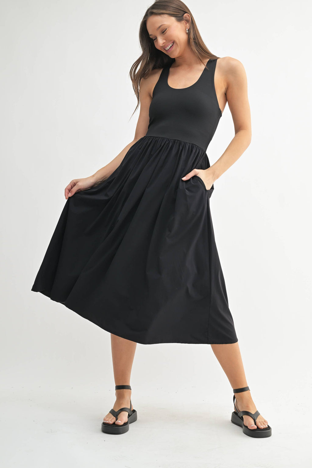 Rib Tank Midi Dress