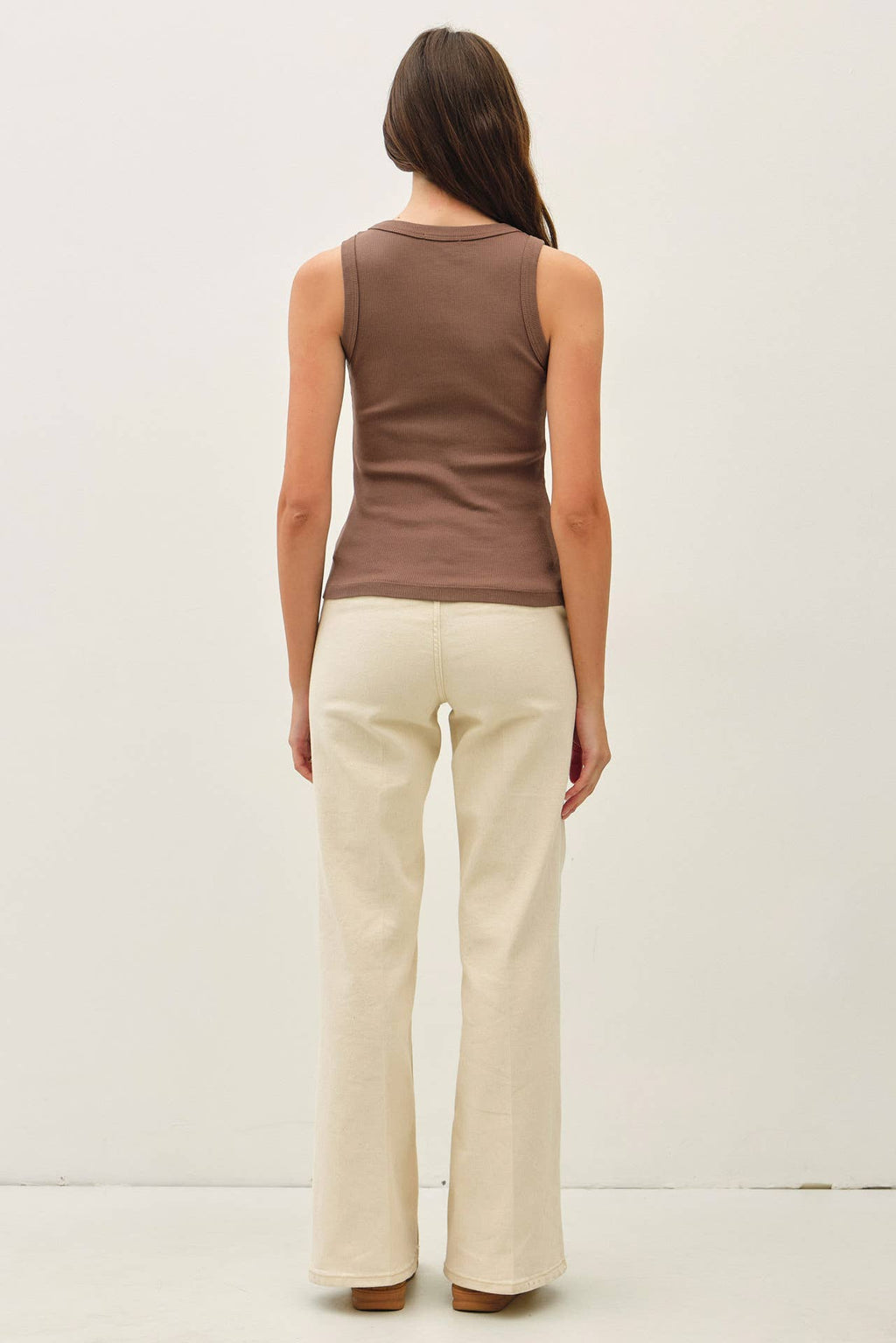 COTTON GARMENT DYED ROUND NECK TANK