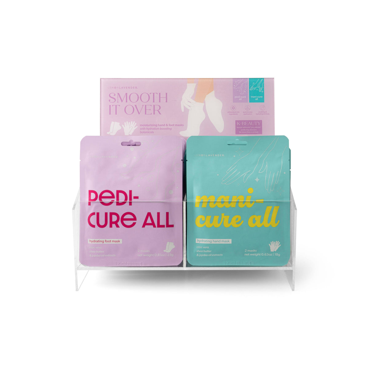 Lemon Lavender Smooth It Over Hydrating Hand & Foot Masks As