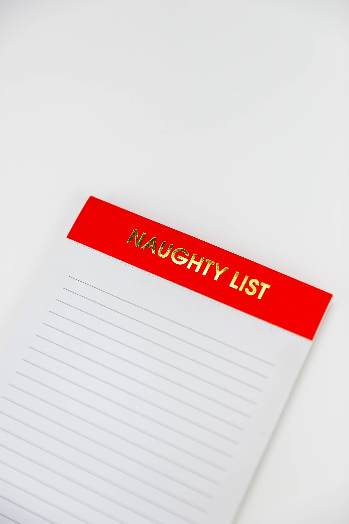 Naughty List - Lined Notepad, To-Do List