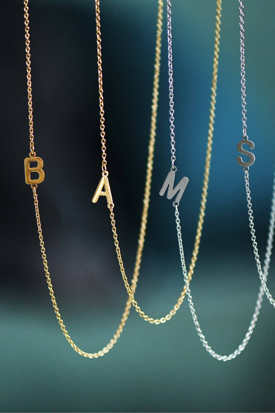18K Gold Plated Waterproof Stainless Steel Initial Necklace