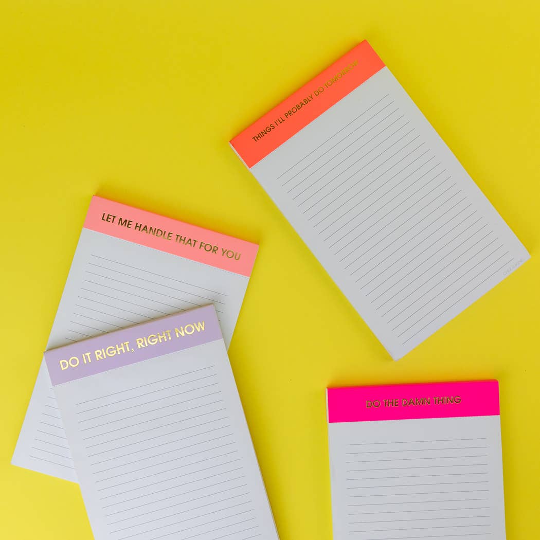 Things I'll Probably Do Tomorrow - Lined Notepad, To Do List
