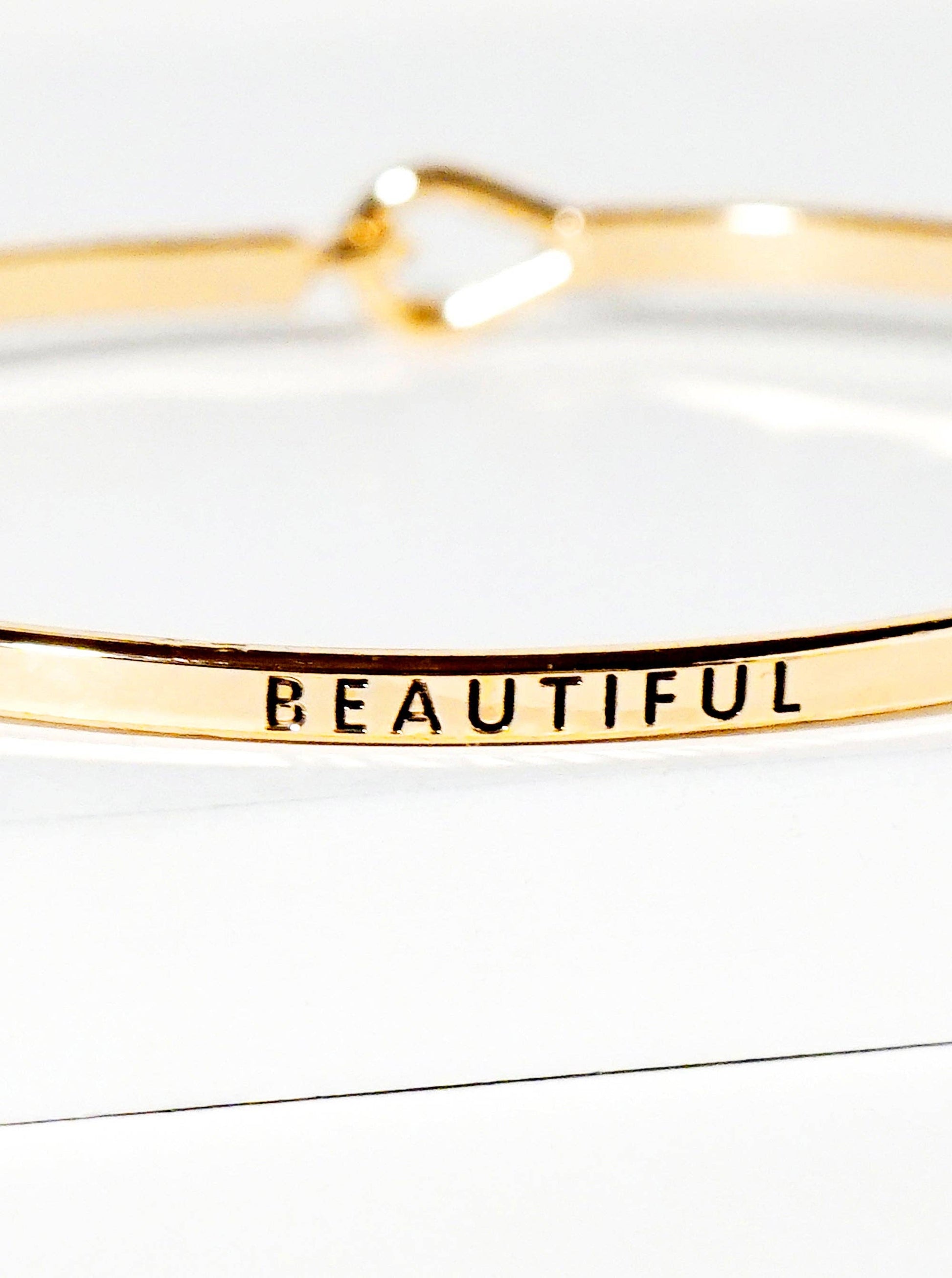 Beautiful Engraved Inspirational Bangle Bracelet