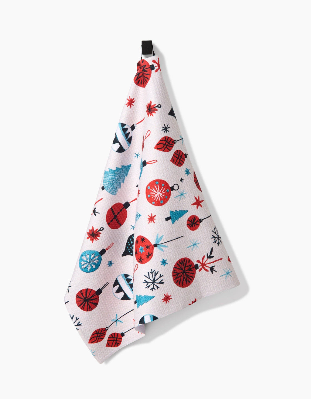 Embroidered Ornaments Tea Towel