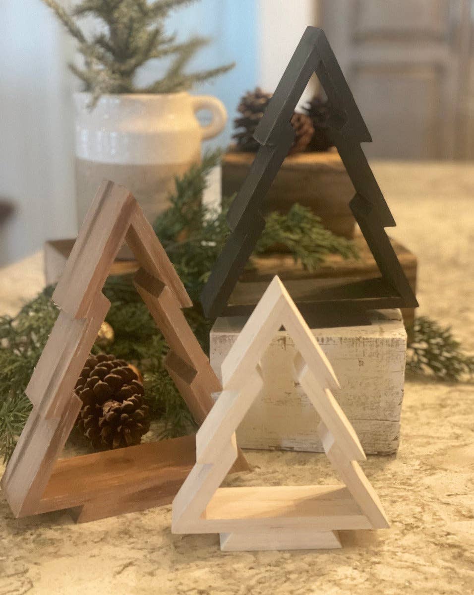 Med. Black Wash Hollow Christmas Tree