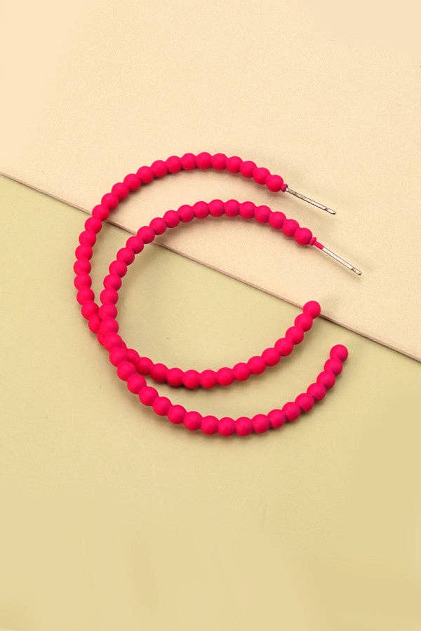 MATTE BUBBLE HOOP EARRINGS