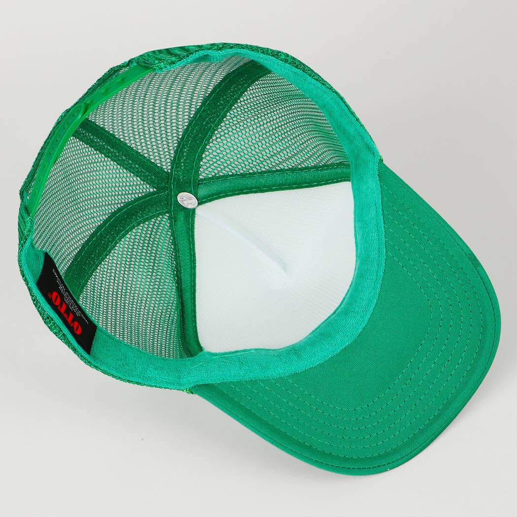 Glitter Four Leaf Clover Logo Foam Trucker Hat