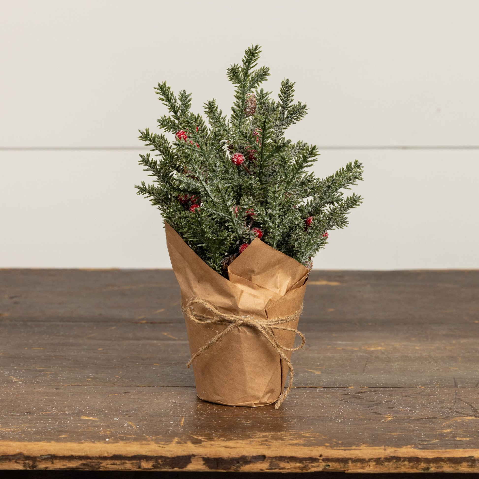 12" ICY PINE & BERRIES IN POT