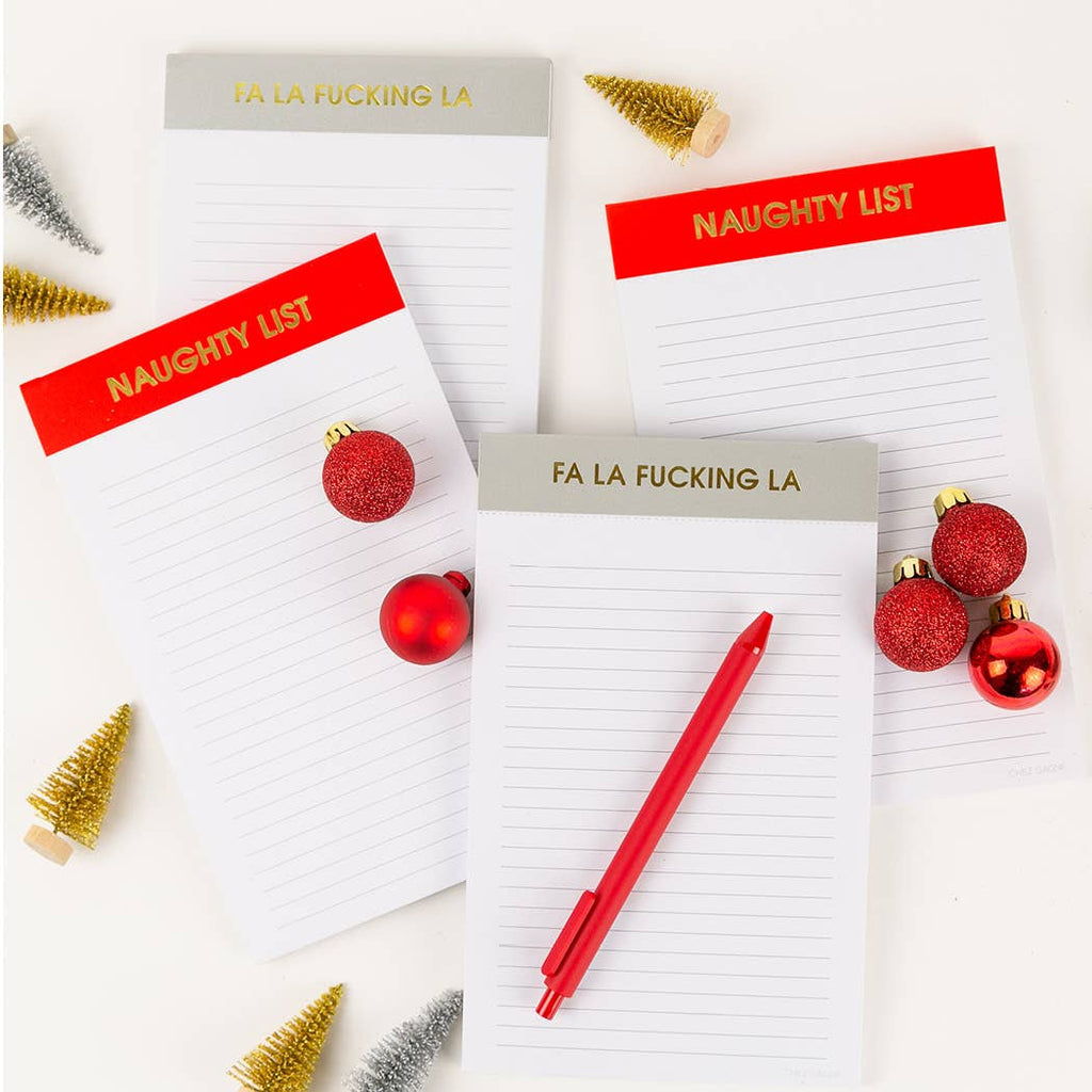 Naughty List - Lined Notepad, To-Do List