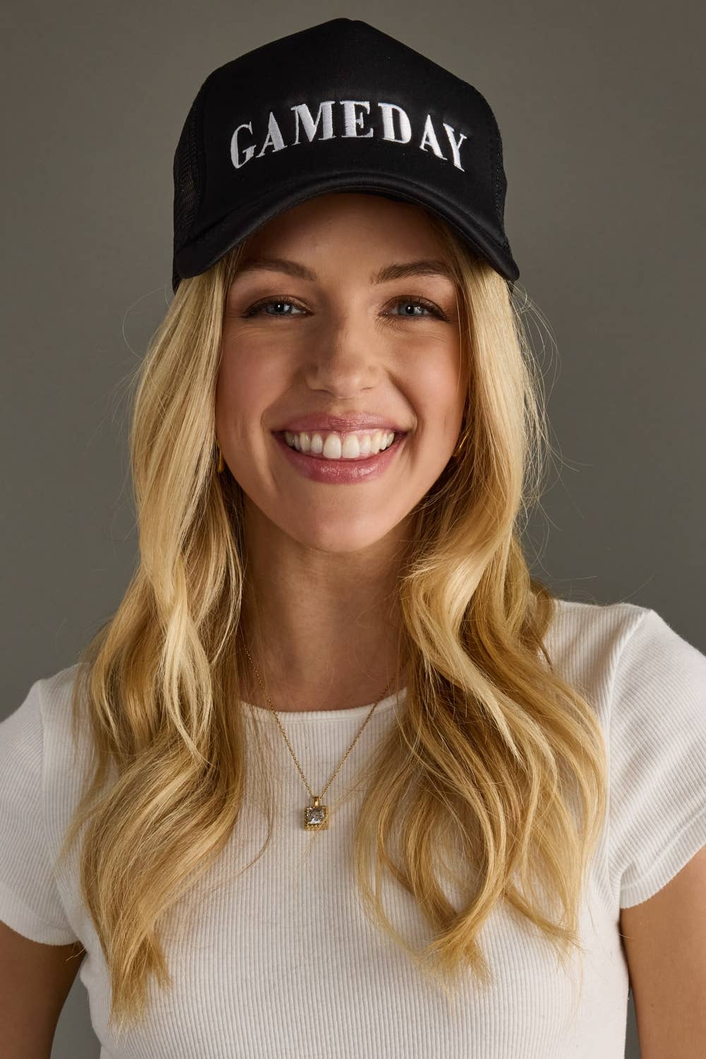 Black Game Day Trucker Hat
