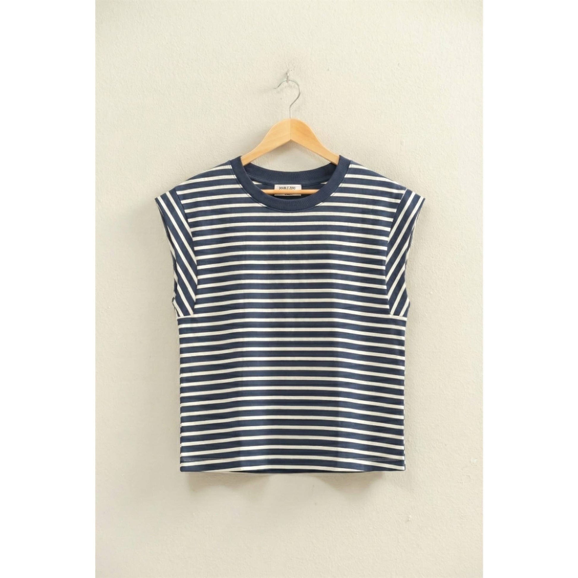 Striped Cap Sleeve Relaxed Everyday Tee