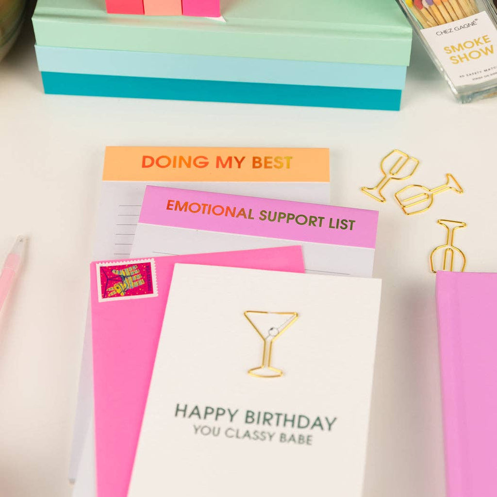 Emotional Support List - Lined Notepad, To Do List