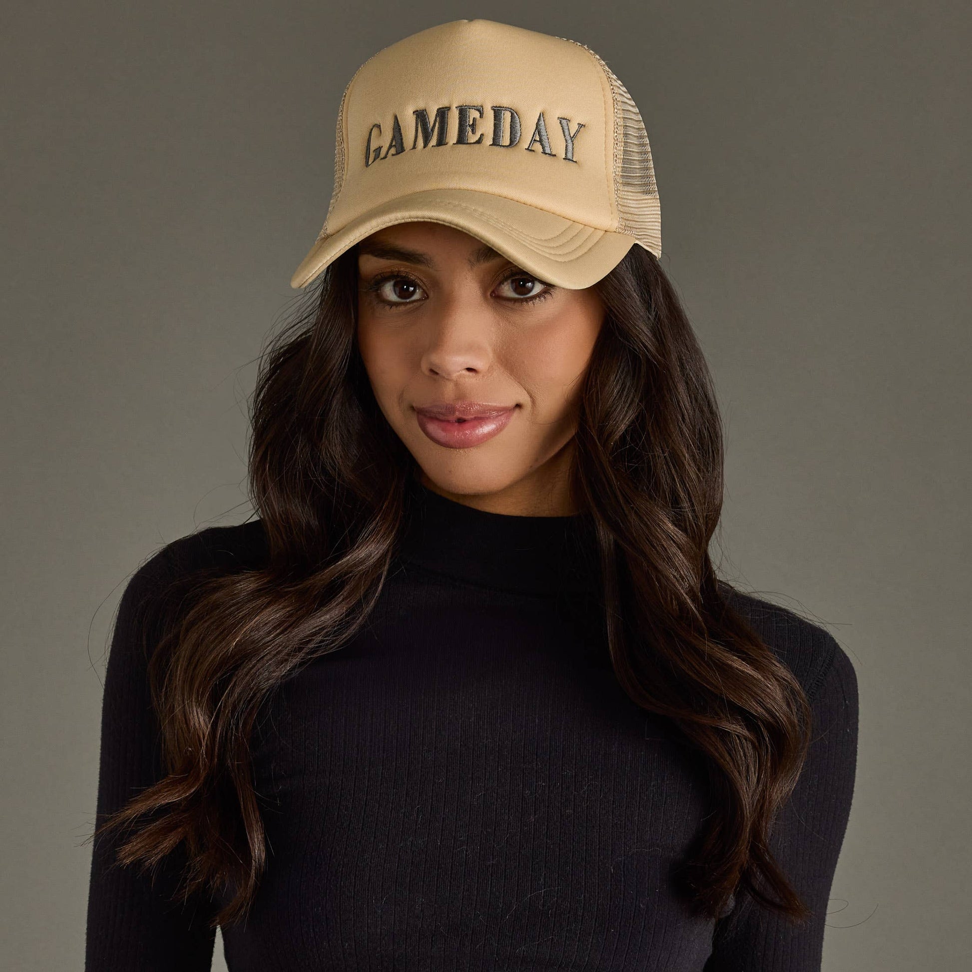 Tan Game Day Trucker Hat