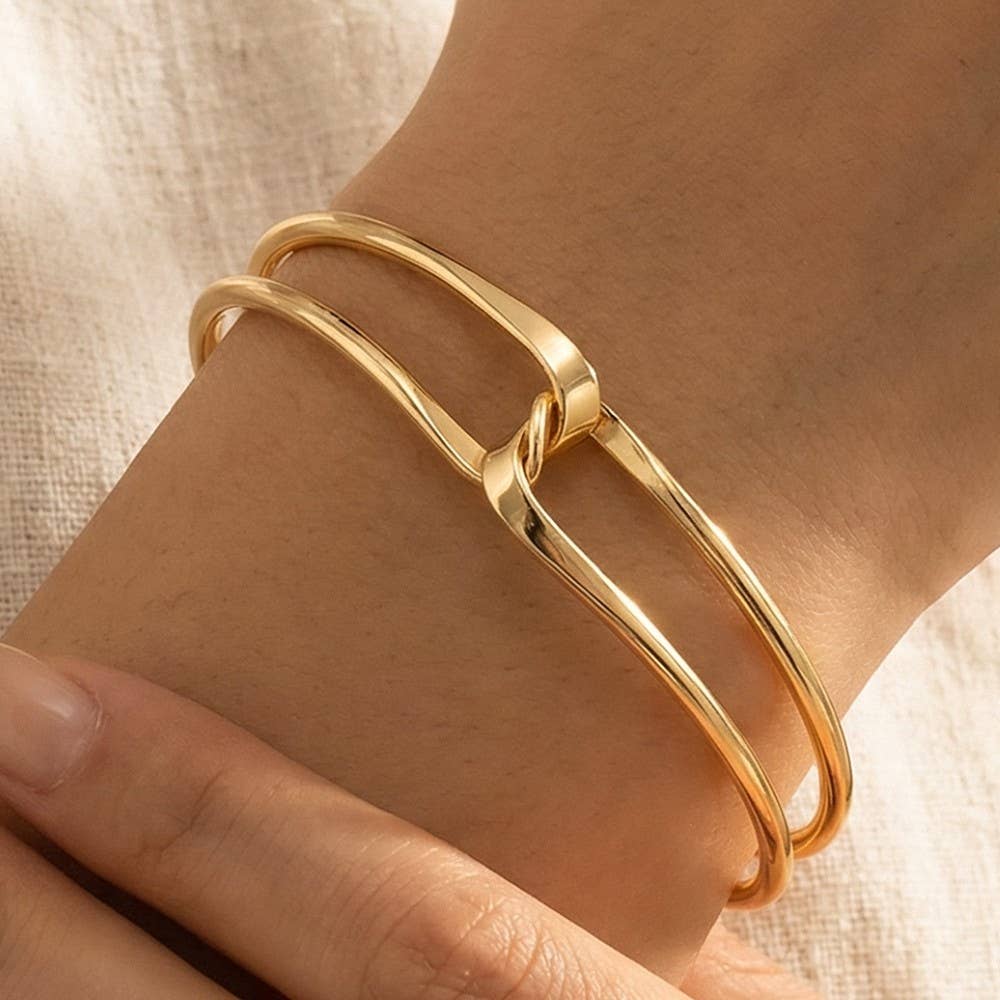 Twisted Wire Open Cuff Bracelet