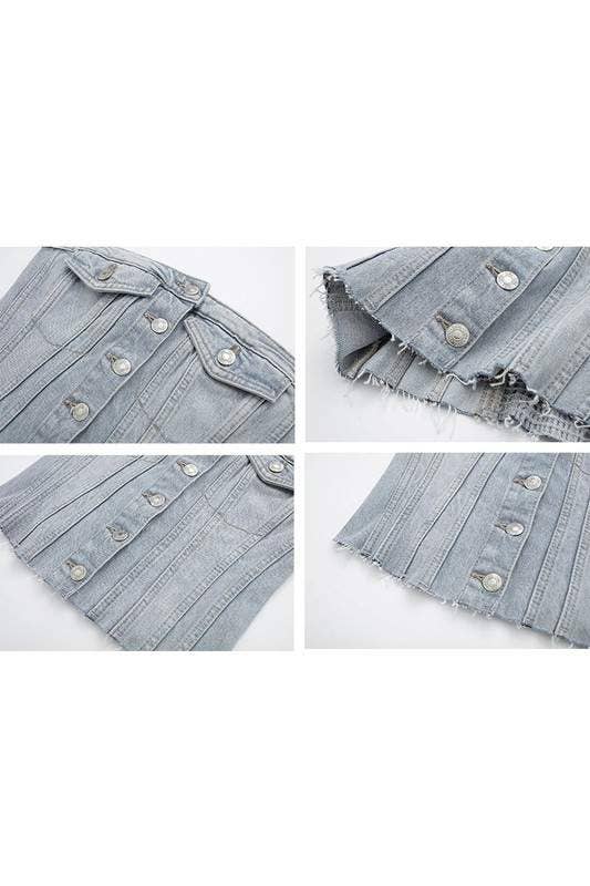 Denim tube top