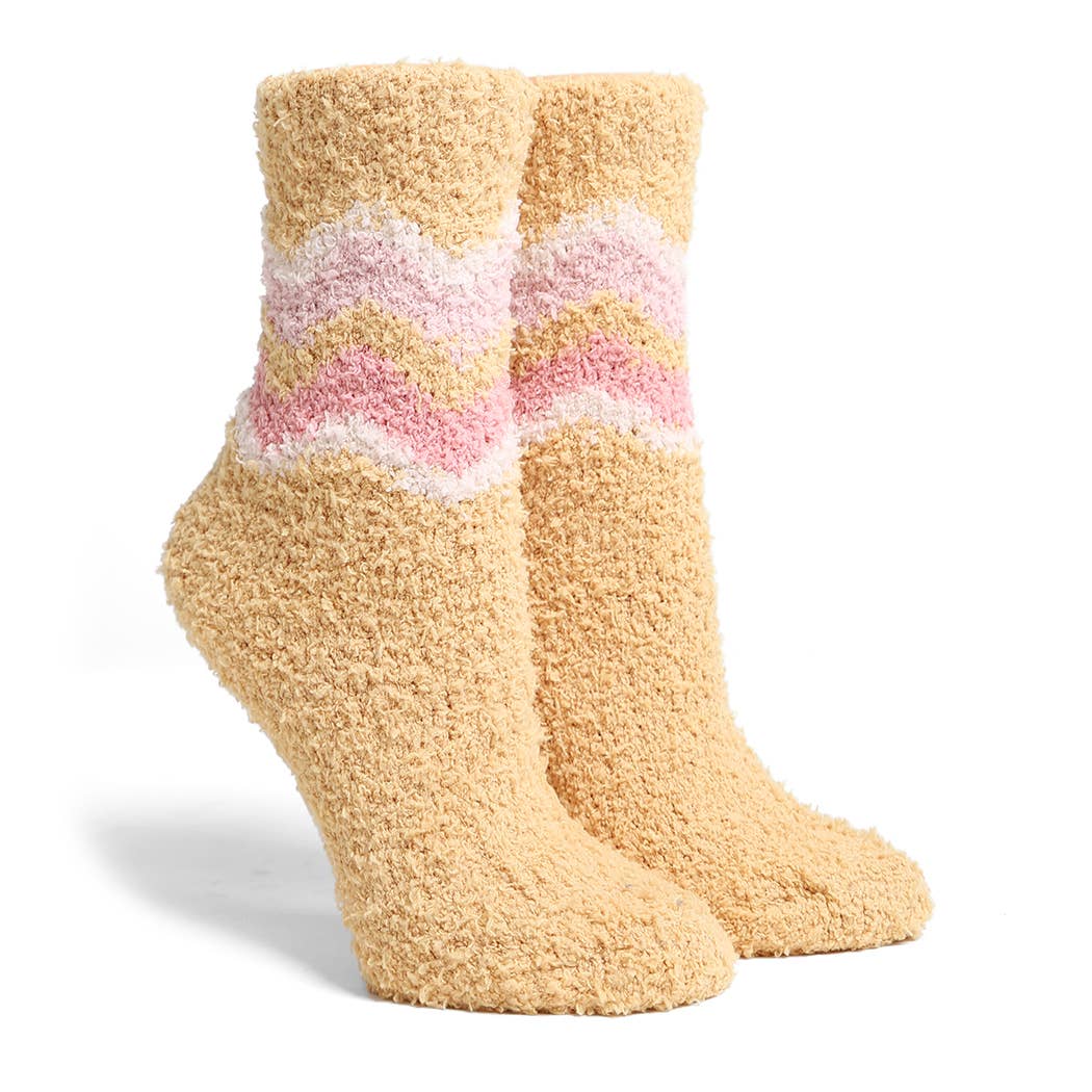 Luxury Soft Retro Stripe Mini Crew Winter Cozy Socks