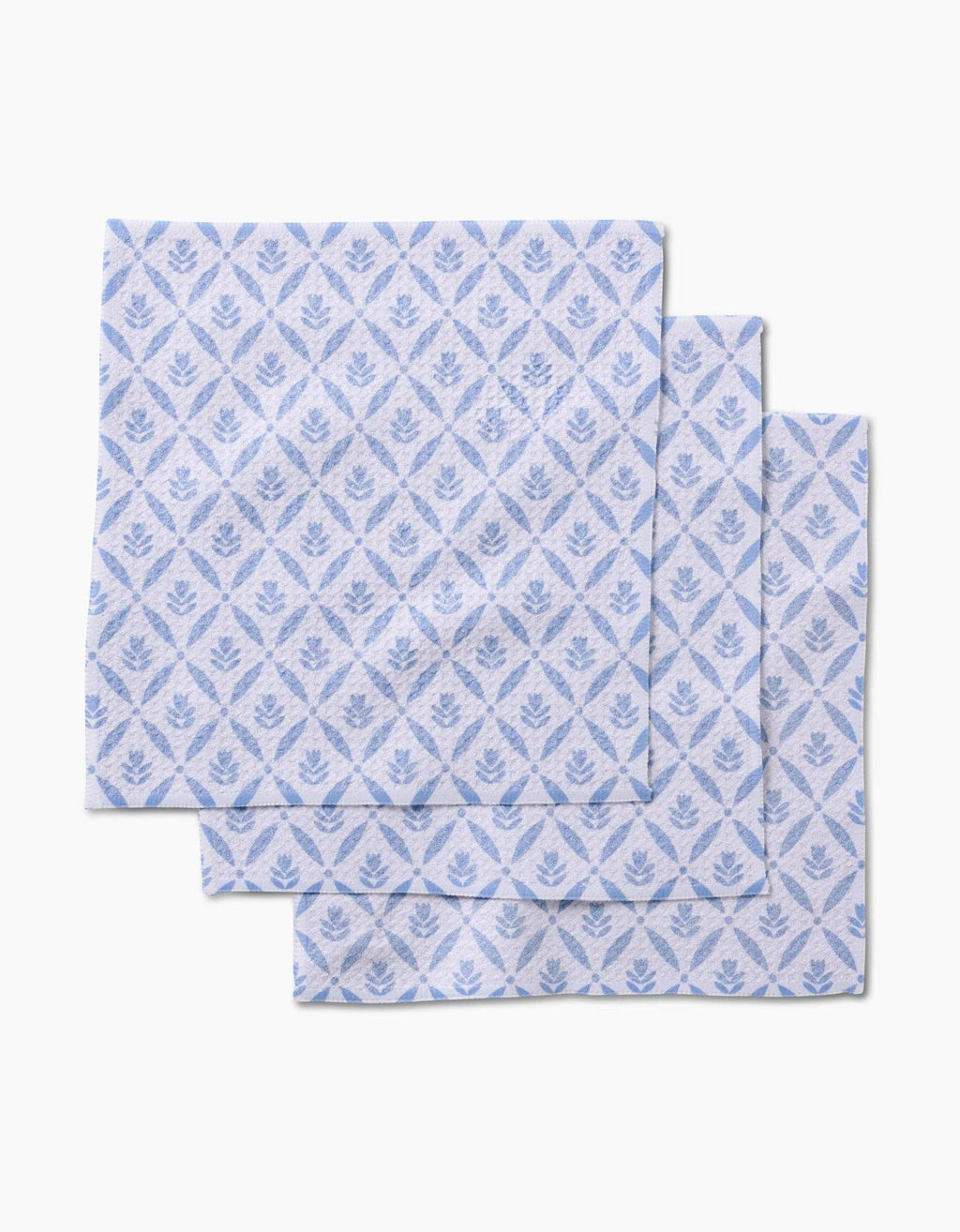 Spring Trellis Floral Dishcloth Set