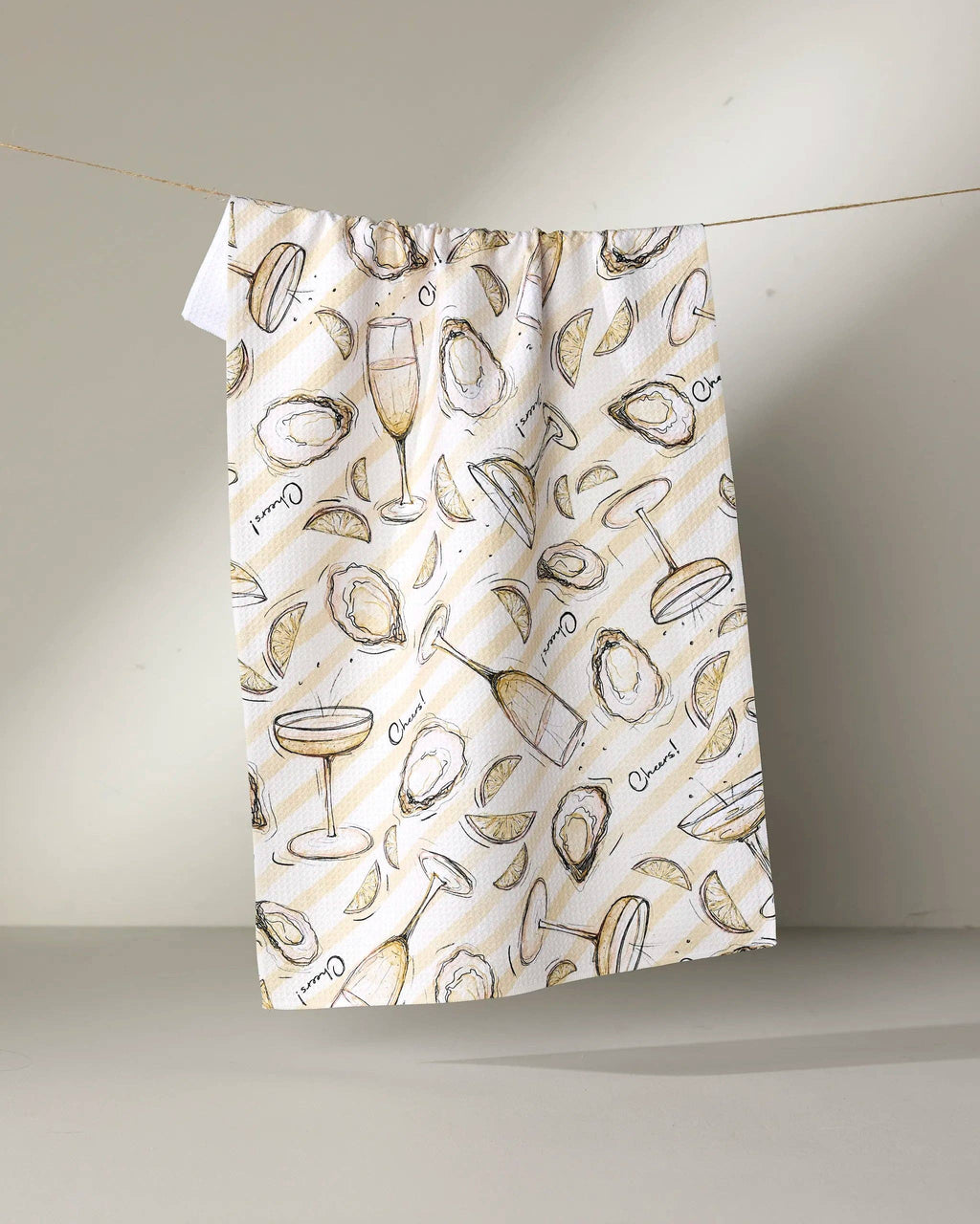 Oysters and Champagne Tea Towel