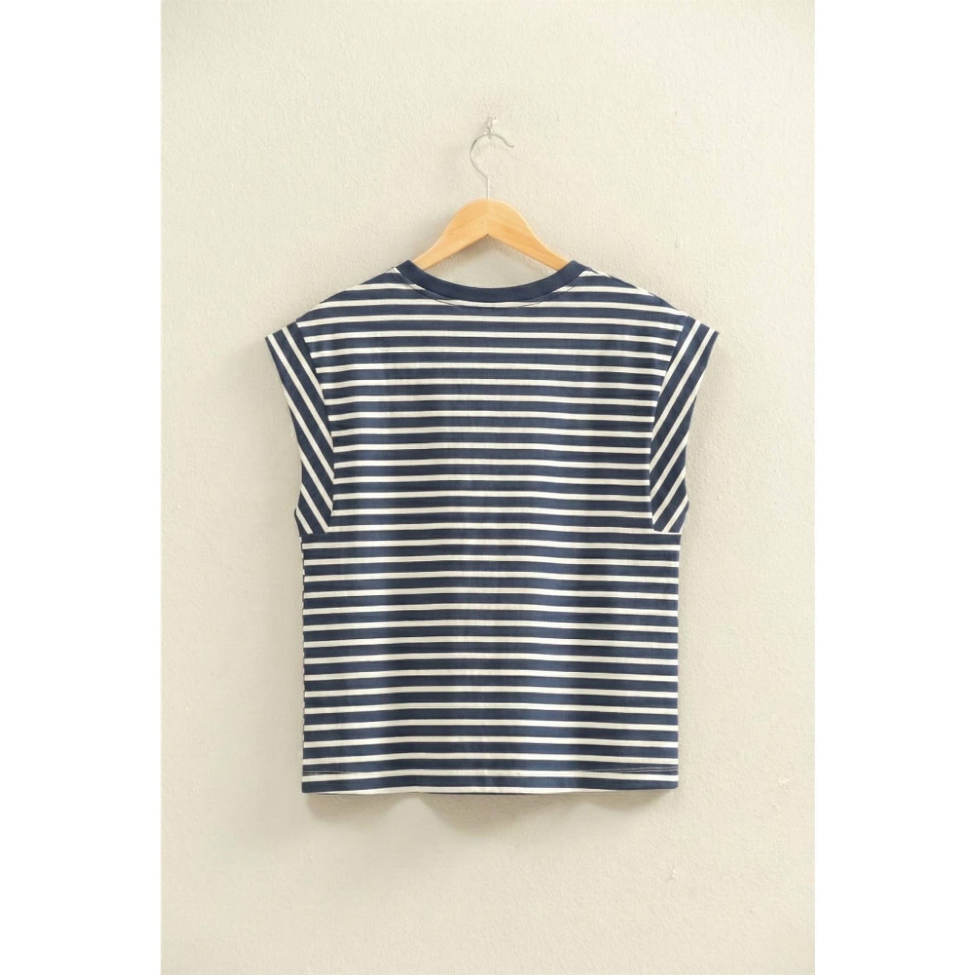 Striped Cap Sleeve Relaxed Everyday Tee