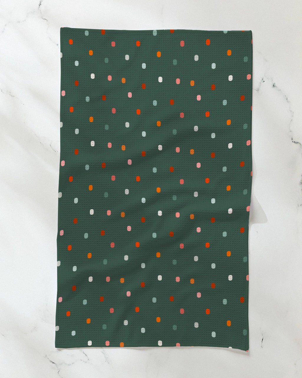 Moss Tile Shuffle Tea Towel