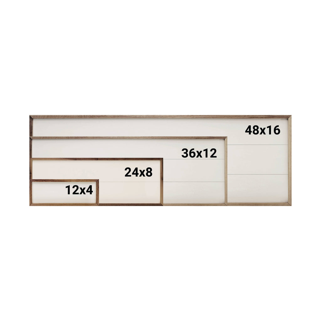Simple Field Flowers Wooden Sign 12 x 4