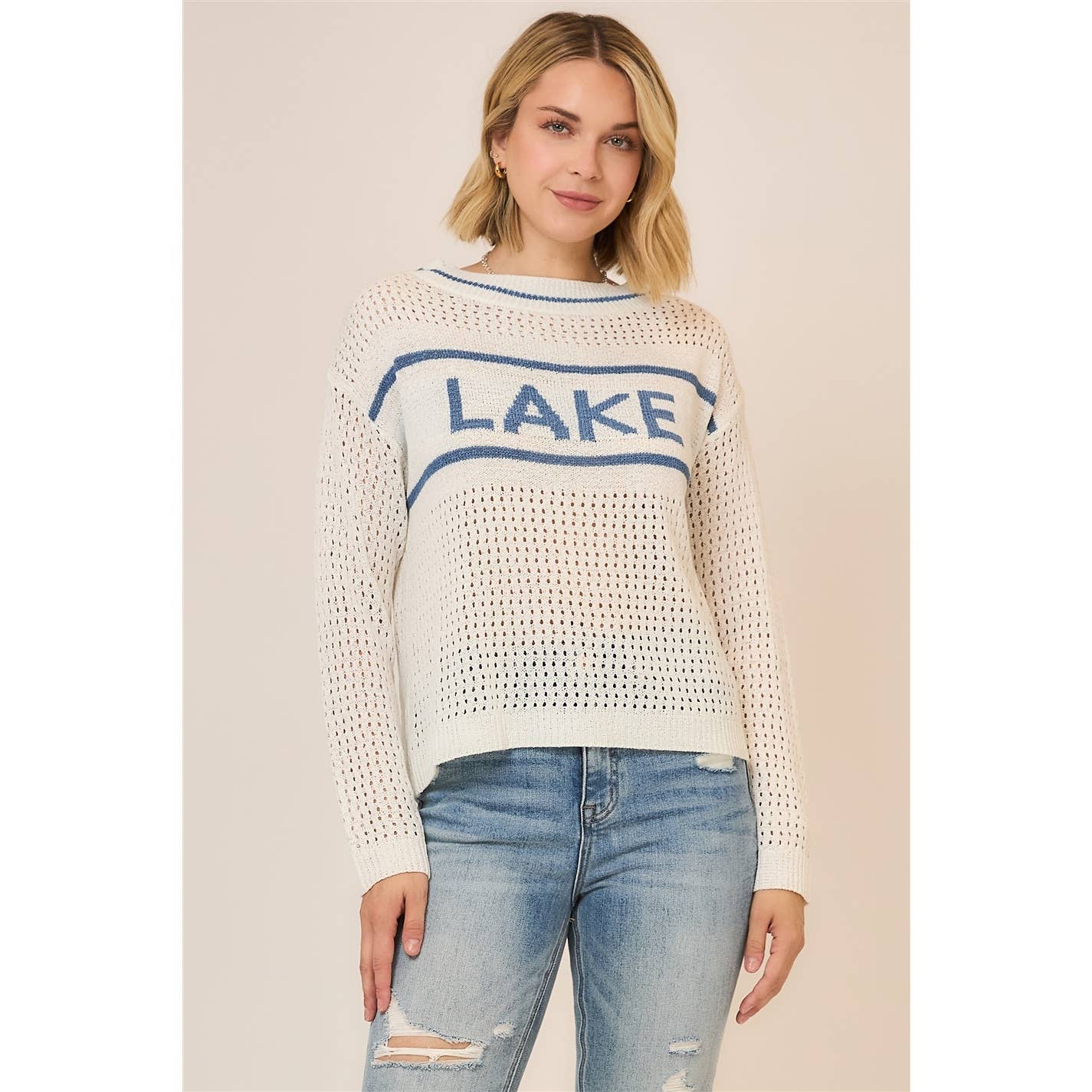 Open Light Knit LAKE Pullover Sweater