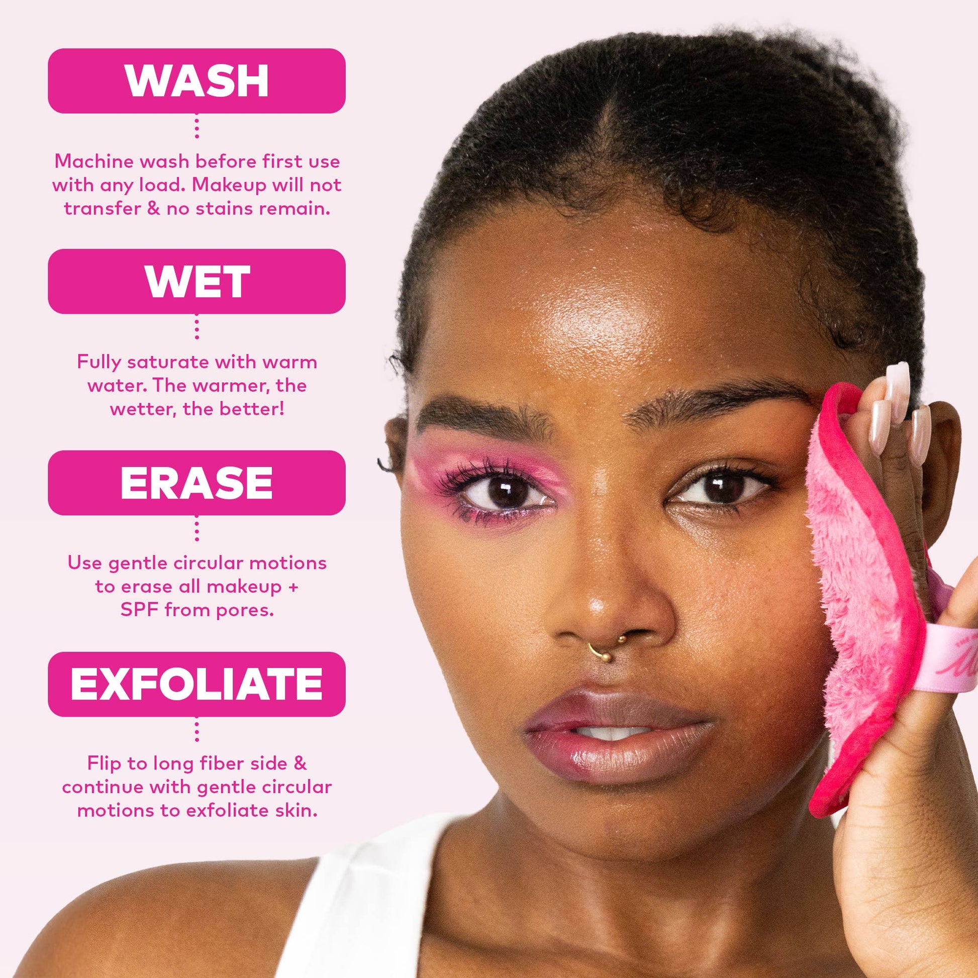 Pink Mini MakeUp Eraser PRO