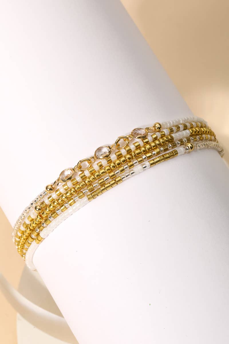 Dainty Assorted Bead Bracelet Set