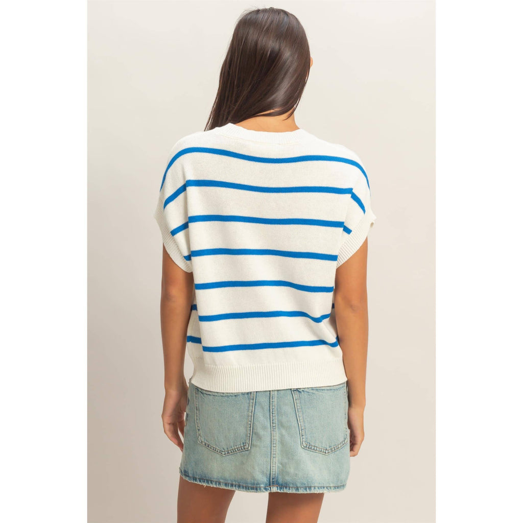 Striped Crew Neck Knit Top