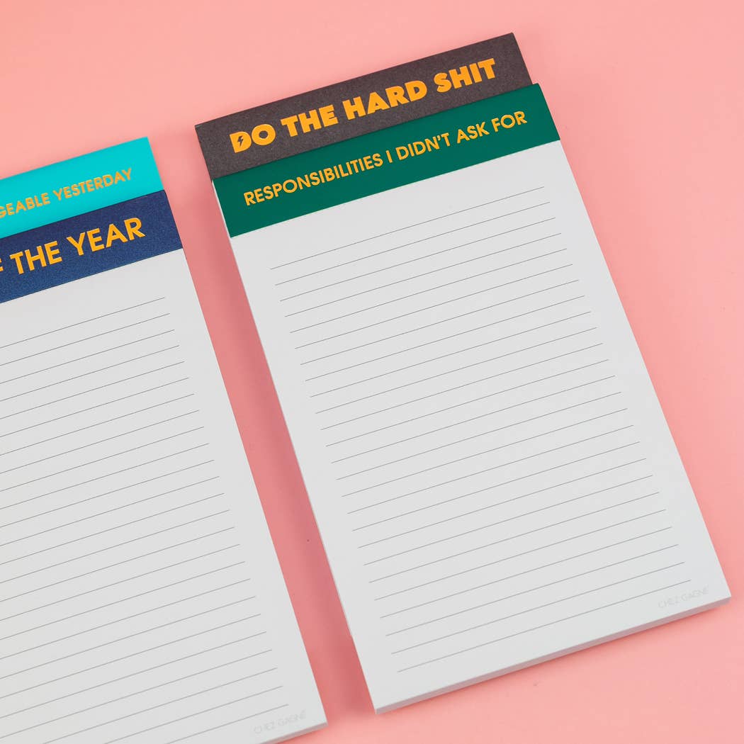 Do The Hard Shit - Lined Notepad, To-Do List