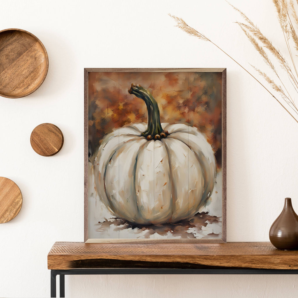 Single White Pumpkin 8x10