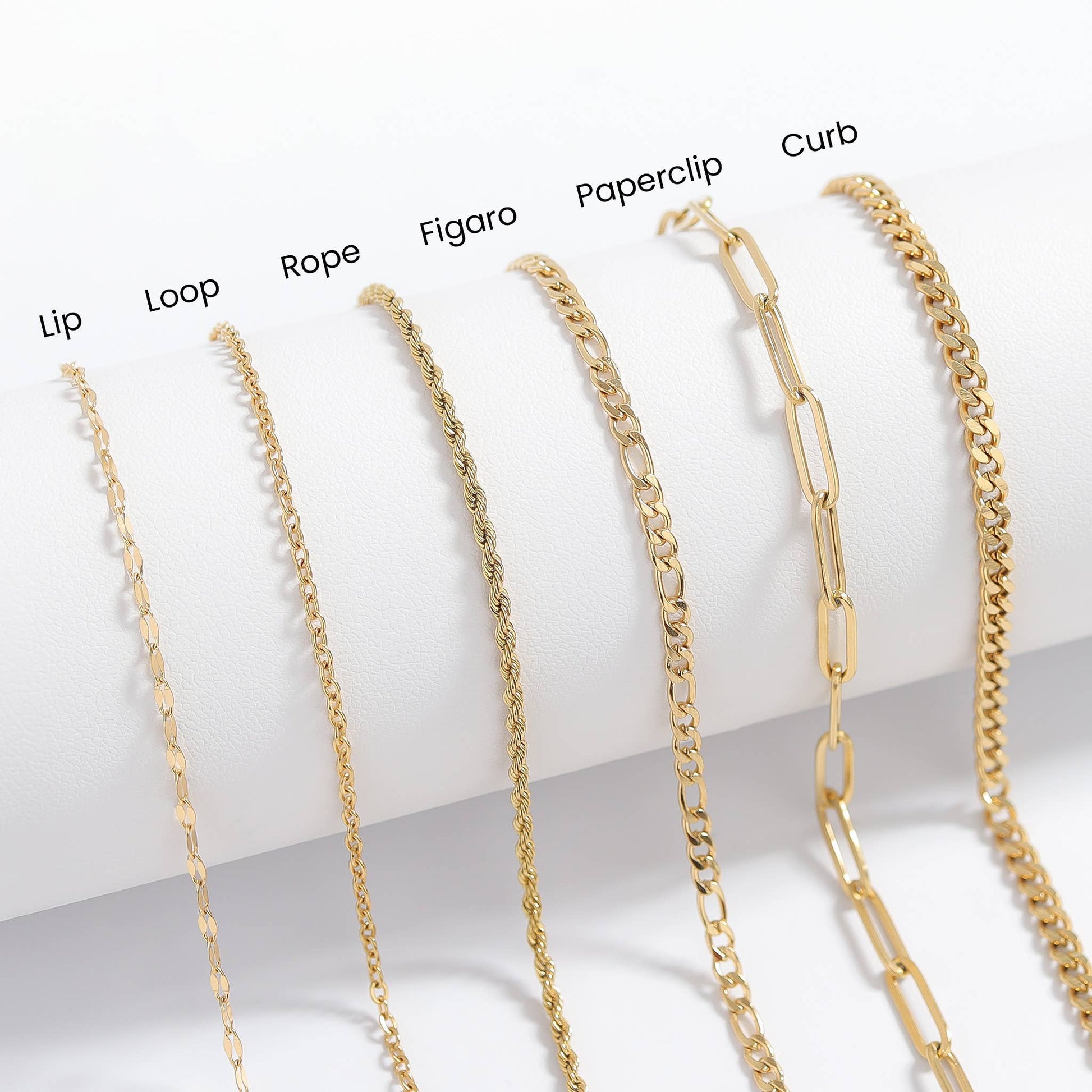 18K Gold Paperclip Chain Necklace: 16+02" / 4mm