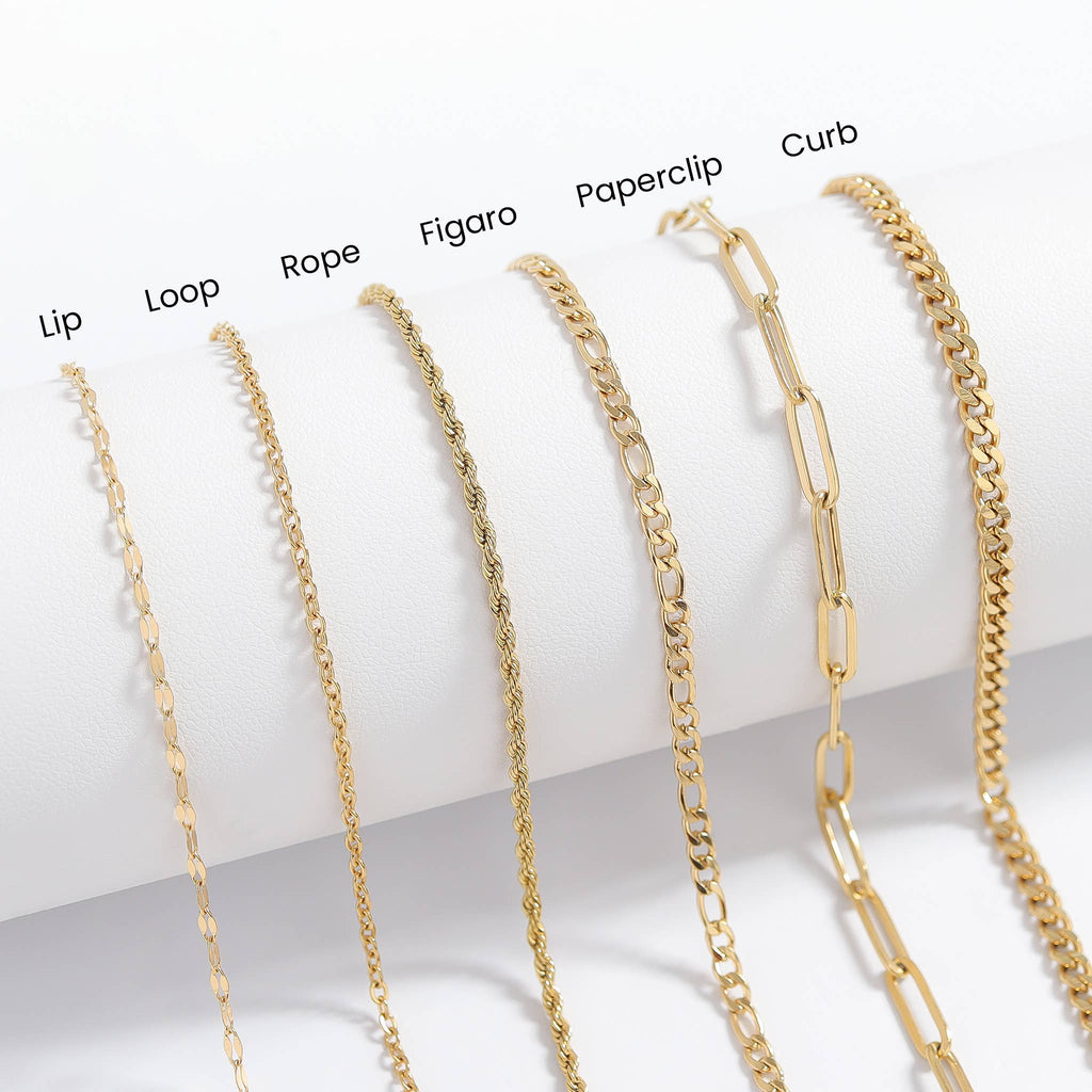18K Gold Paperclip Chain Necklace: 20+02" / 4mm
