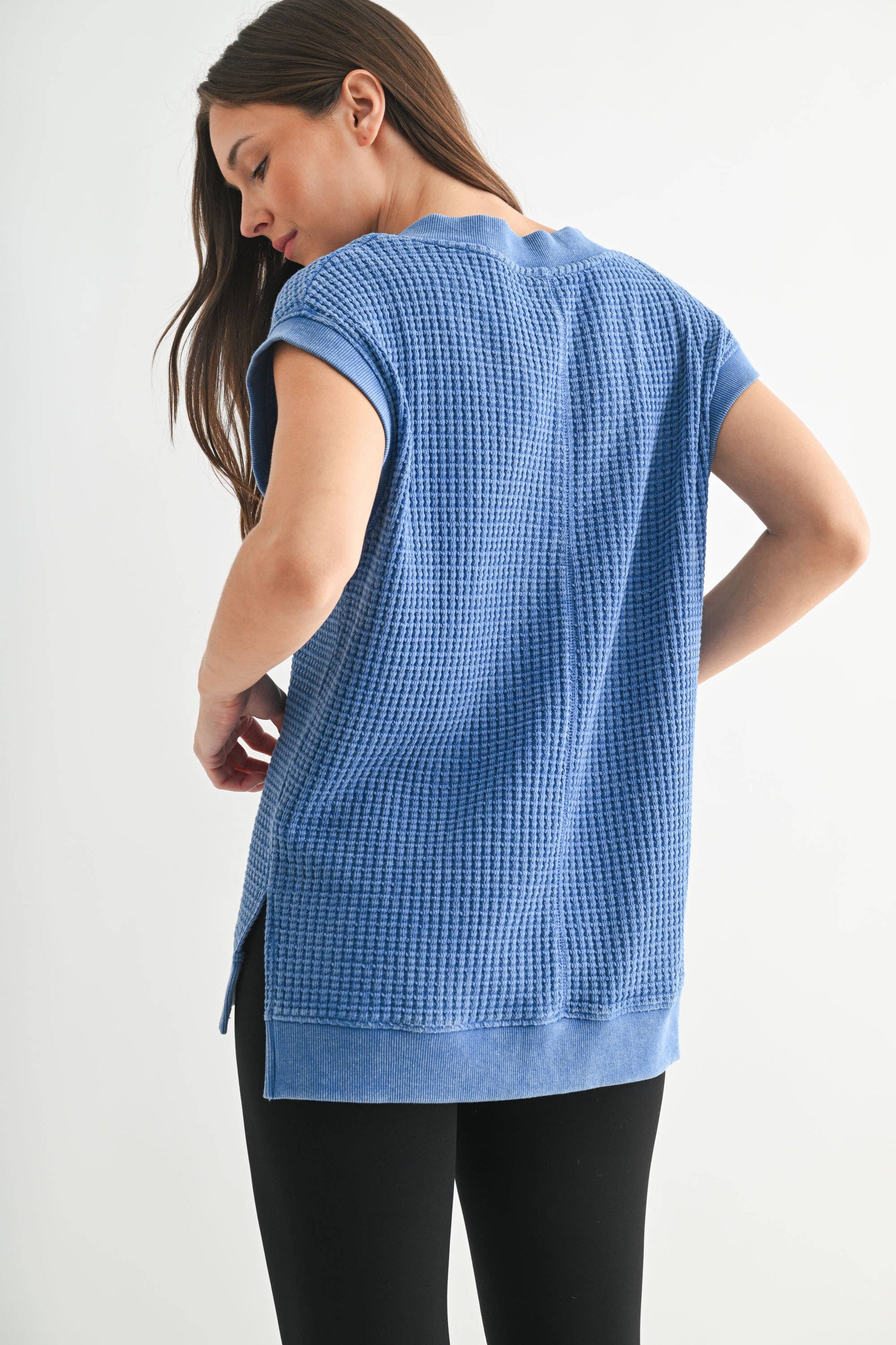 Chunky Waffle Mineral Wash Tee