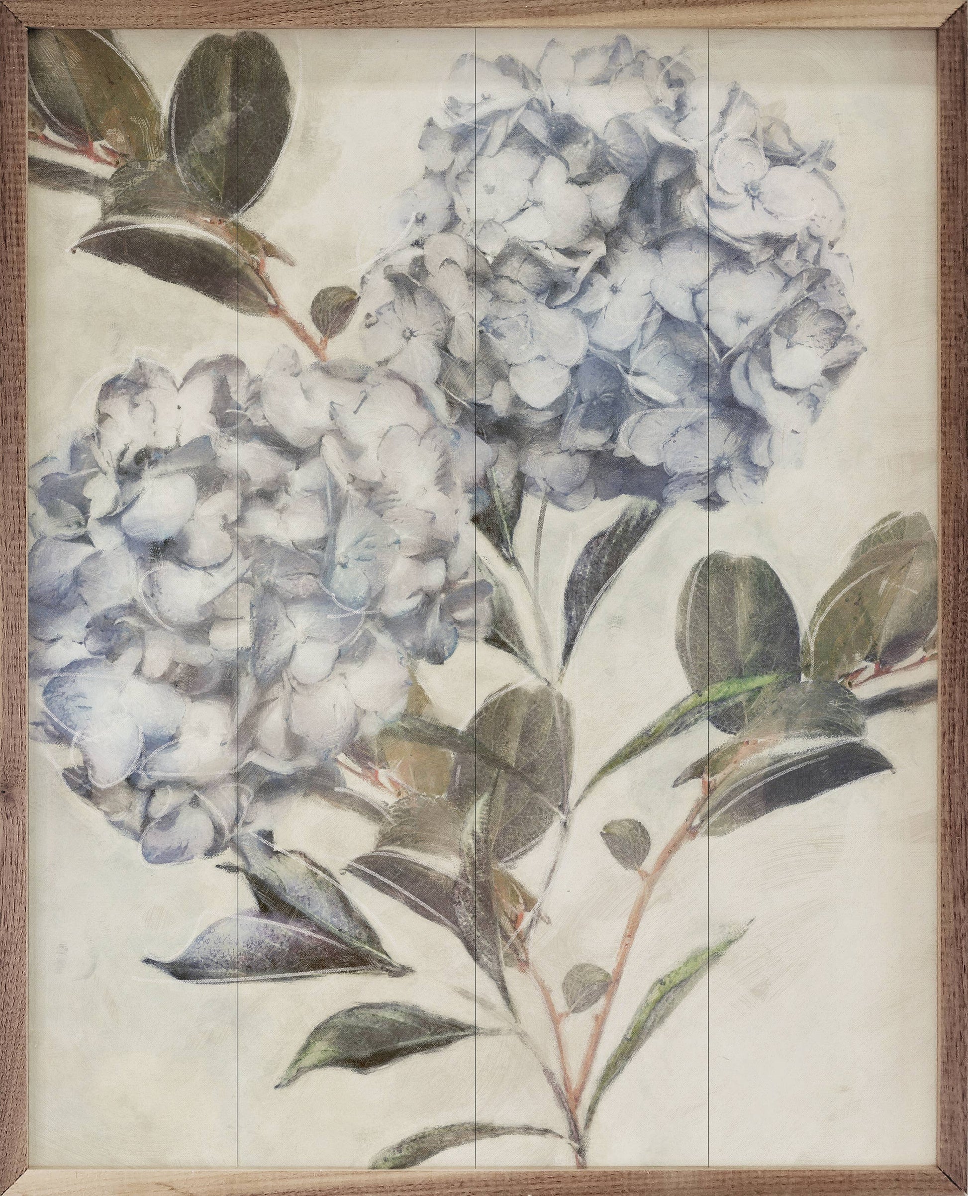 Twilight Hydrangea 3 Wooden Sign 8x10