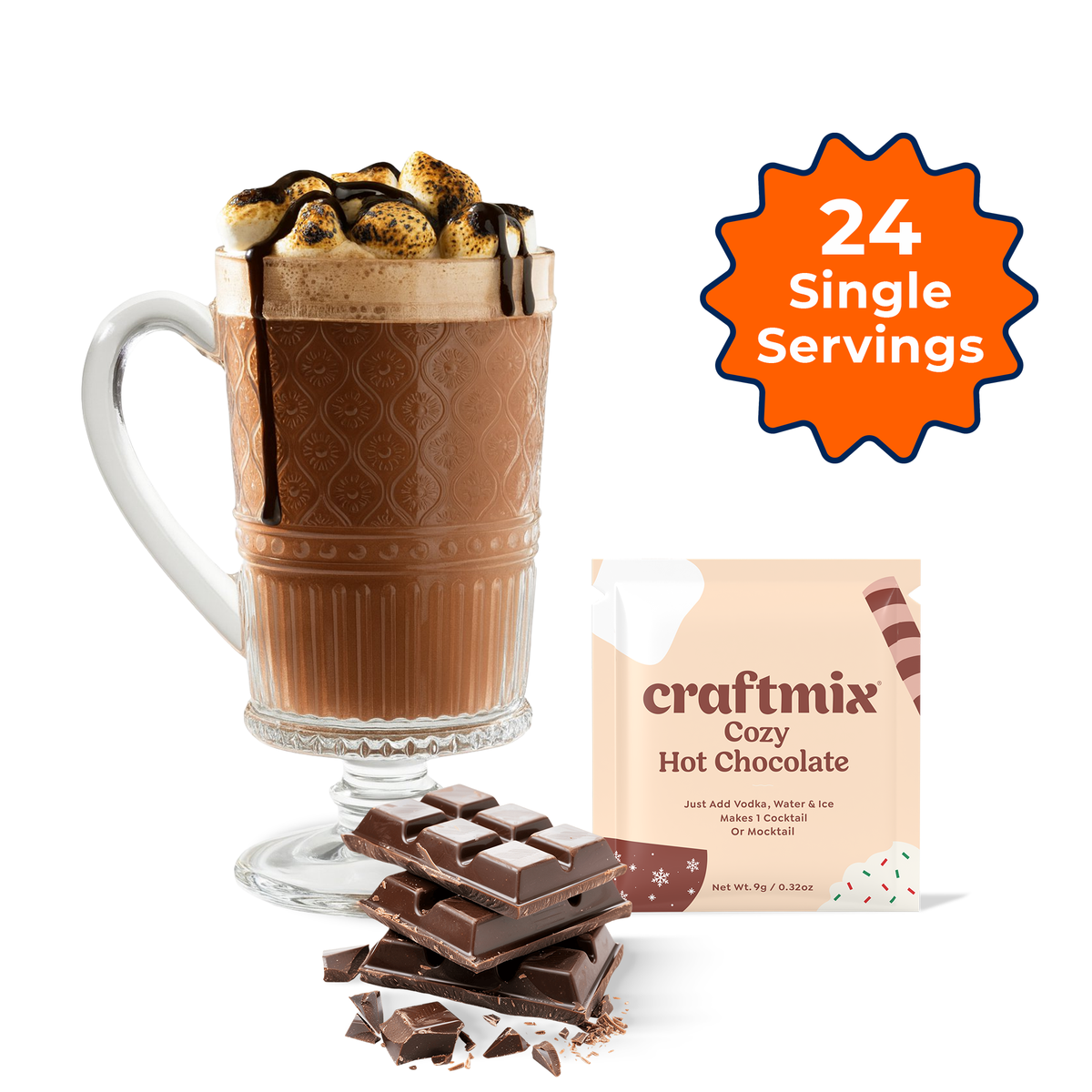 Cozy Hot Chocolate & Cocktail Mixer - Single Packets