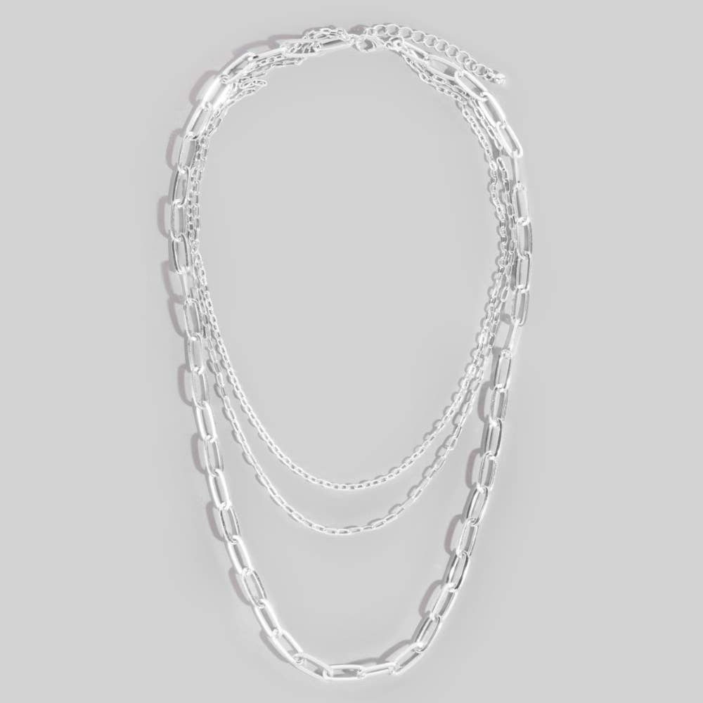 Triple Oval Chain Link Necklace