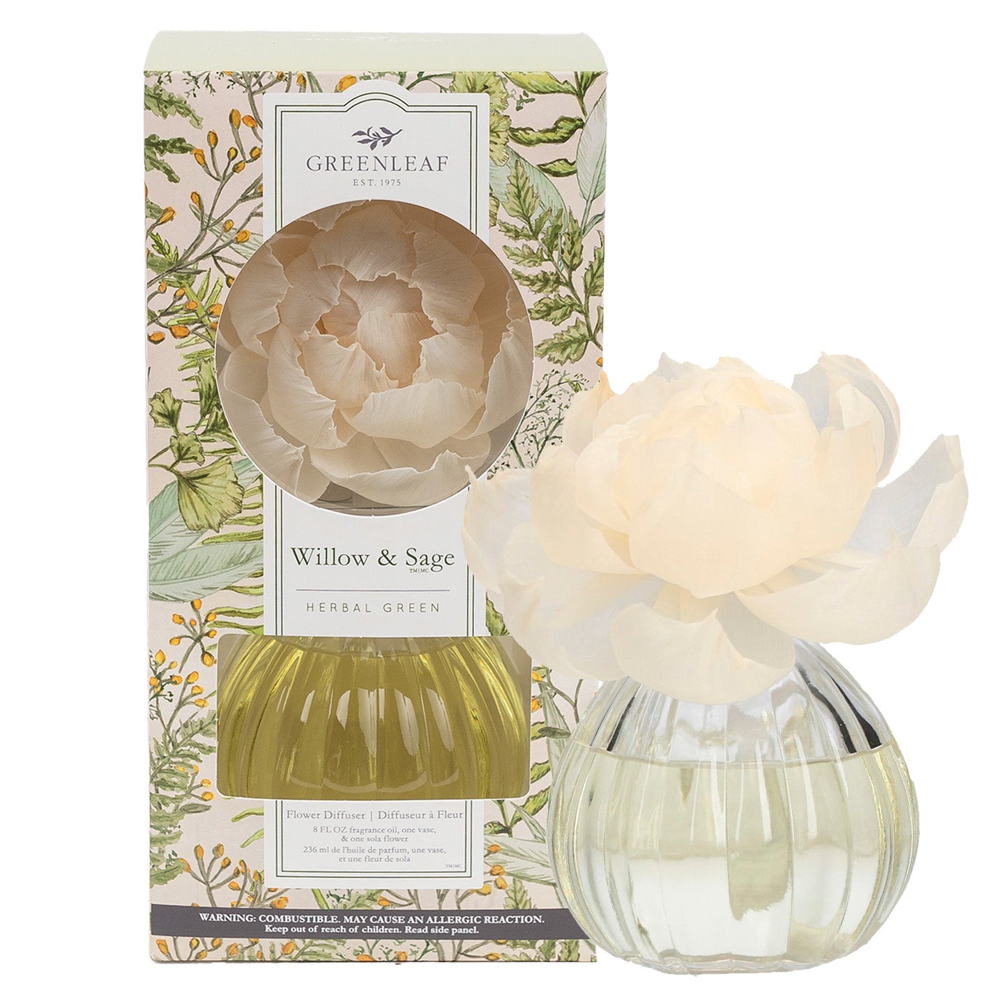 Greenleaf Flower Diffuser Willow & Sage