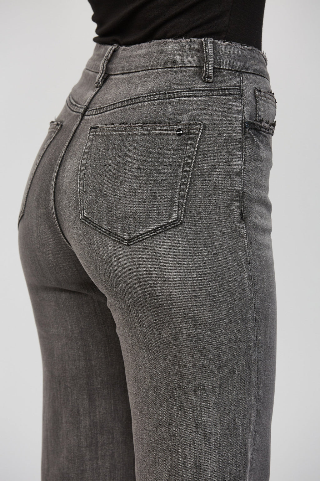 Mica High Rise Wide Leg Super Soft Dark Grey Jean