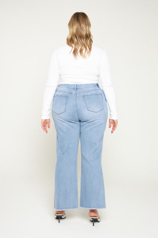 Curvy Mica Super high rise wide leg jean super soft