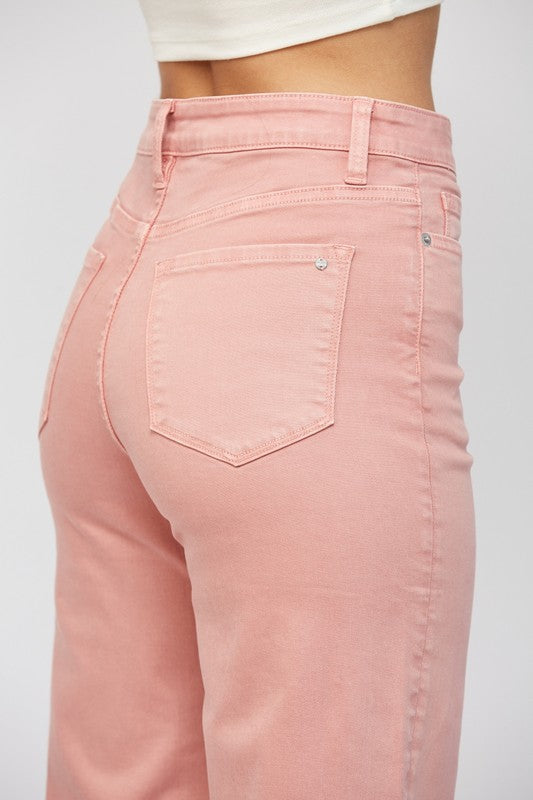 Mica Super High Rise Wide Leg Rose Jean