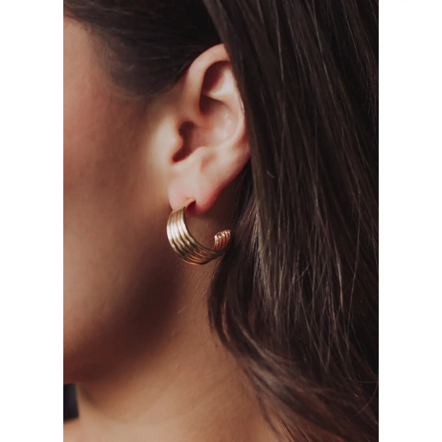 Gold Split Hoops